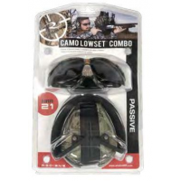 Radians Combo Set -Lowset  Camo EM with Outback Smoke Clear Glass
