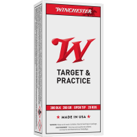 Winchester USA Rifle Ammunition .300 AAC Blackout 200 gr. FMJBT 1060 fps 20/ct