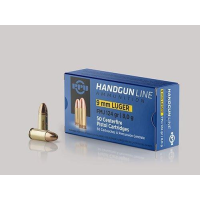 PPU Handgun Ammunition 9mm Luger  124 gr FMJ  1120 fps 50/ct
