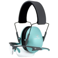 LOWSET LADIES RANGE COMBO Aqua/Charcoal Earmuff & Aqua/Charcoal Glasses