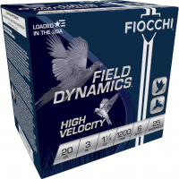 Fiocchi Field Dynamics Shotshells 20 ga 3" 1-1/4oz 1200fps #6 25/ct