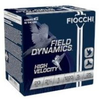 Fiocchi High Velocity Upland Shotshells 20ga 2-3/4 in 1oz  #5 1220 fps 25/ct