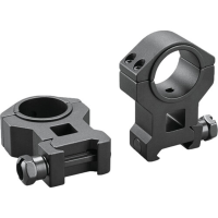 Tasco Dual Purpose 1" to 30mm Reducing Rings High, Clam E/F - Matte Black