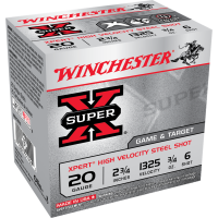 Winchester Xpert Steel 20 ga 2 3/4"  3/4 oz #6 1325 fps - 25/box