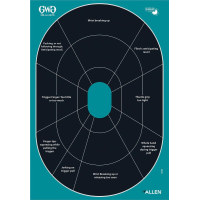 Allen Girls with Guns Splash Adhesive Oval Silhoutte Target 12x18 - 5/ct