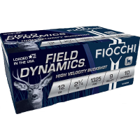 Fiocchi Nickel-Plated Buckshot 12 ga 2 3/4" MAX 9 plts #00  - 10/box