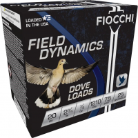 Fiocchi Lead Dove & Quail Shotshells 20ga 2-3/4 in 7/8 oz #7.5 1210 fps 25/ct