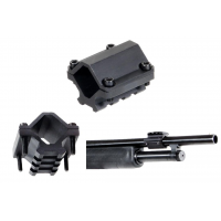 Leapers UTG Paintball Rail Barrel Mount,  Universal Shotgun - 3 Slot - Single-rail