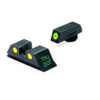 Meprolight Tru-Dot Night Sight Set - Glock 9mm, .357 Sig, 40 S&W, .45 GAP Fixed Set TD Suppressor Height Green/Yellow