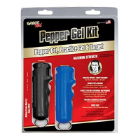 Sabre Red Pepper Gel Kit - Keychain Pepper Gel, Practice Gel, Target and Training Video