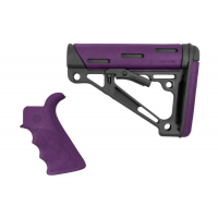 HOGUE AR15/M16 Kit-FG Beavertail Grip/OverMolded Collapsible MIL PURPLE