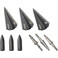 Bear Archery RazorHead VWS Single Bevel Broadhead Kit - Black