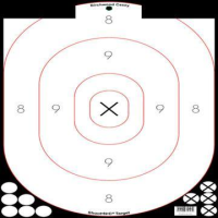 Birchwood Casey Shoot-N-C 12" x 18" White/Black Silhouette - 5/Pack, 90 Pasters
