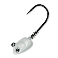 Gamakatsu Superline Swim Bait Head 4/0 1/4 oz Pearl White 3/ct