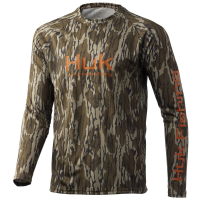 Huk Pursuit Long Sleeve Shirt Mossy Oak Bottomland XL