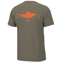 Huk Moon Trout Short Sleeve Shirt Overland Trek M