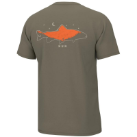 Huk Moon Trout Short Sleeve Shirt Overland Trek XL