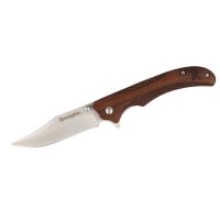 Remington Woodland Liner Lock Folding Knife Clip Point Blade Brown