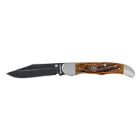 Remington Back Woods Lock Back Folding Knife Clip Point Blade Brown