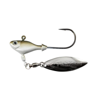 Fish Head Spin Jighead Lure 1/4 oz Arkansas Shiner
