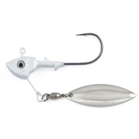 SHL Stand-Up Fish Head Spin 1/2oz Pearl White