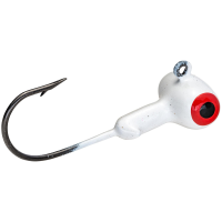Mr Crappie Sausage Head Jig Head 1/8 oz Refrigerator White 6/ct