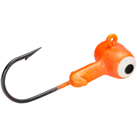 Mr Crappie Sausage Head Jig Head 1/8 oz Fluorescent Orange 6/ct