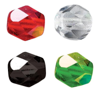 Top Brass 6mm Glass Beads Clear 20pk