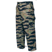 Tru-Spec BDU Pants 100% Cotton Rip-Stop Original Vietnam Tiger Stripe L