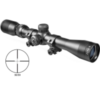 Barska Plinker-22 Rifle Scope with 3/8" Rings - 3-9x32mm 30/30 Reticle 36-13' FOV 3.5" ER Matte