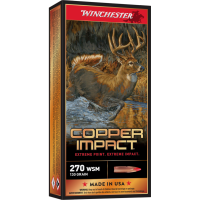 Winchester Copper Impact Rifle Ammunition 270 WSM 130 gr. PT 3215 fps 20/ct