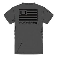 Huk Huk and Bars Short Sleeve Shirt Volcanic Ash 2XL