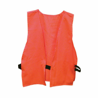 Primos Safety Vest Hunter Orange Adult Size Logo On Back Poly Bag