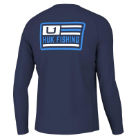 Huk Farm Pursuit Long Sleeve Shirt Naval Academy S