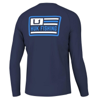 Huk Farm Pursuit Long Sleeve Shirt Naval Academy 2XL