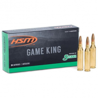 HSM GameKing Rifle Ammunition 6.5 Grendel 120gr PSP 2557 fps 20/ct