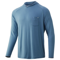 Huk Waypoint Hoodie Silver Blue S