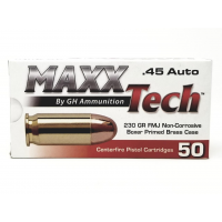 Maxxtech Brass Casefire Handgun Ammunition .45 ACP 230 gr FMJ 1000/ct