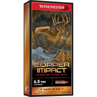 Winchester Copper Impact Rifle Ammunition 6.5 PRC 125 gr. BT 3100 fps 20/ct