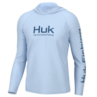 Huk Vented Pursuit Long Sleeve Hoodie Ice Water 2XL