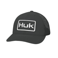 Huk Logo Trucker Hat Black