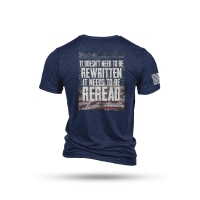 Nine Line Reread Not Rewritten T-Shirt Navy S