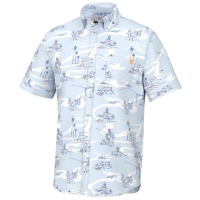 Huk Fish Bones Kona Short Sleeve Shirt Ice Water S