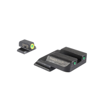 Ameriglo Trooper Tritium Handgun Sight Set for S&W M&P Shield (Excludes EZ) Green Rear Green with LumiGreen Front