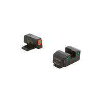 Ameriglo Trooper Tritium Handgun Sight Set for Sig with #8 Front and #8 Rear Green Rear Green with Orange Front