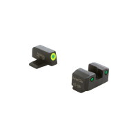 Ameriglo Trooper Tritium Handgun Sight Set for Sig with #6 Front and #8 Rear Green Rear Green with LumiGreen Front