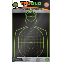 TRUGLO TRU-SEE Self Adhesive Targets - Handgun 12x18 Green 12 Pack