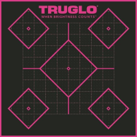 Truglo Tru-See Splatter Target 5 Diamond 12x12 6 Pack Pink