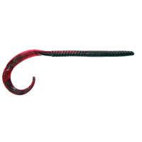 Gambler 10'' Ribbon Tail Red Shad Green Glitter 10pk
