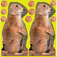 Birchwood Casey Shoot-N-C Prairie Chuck Target - 8", 12 /Pack